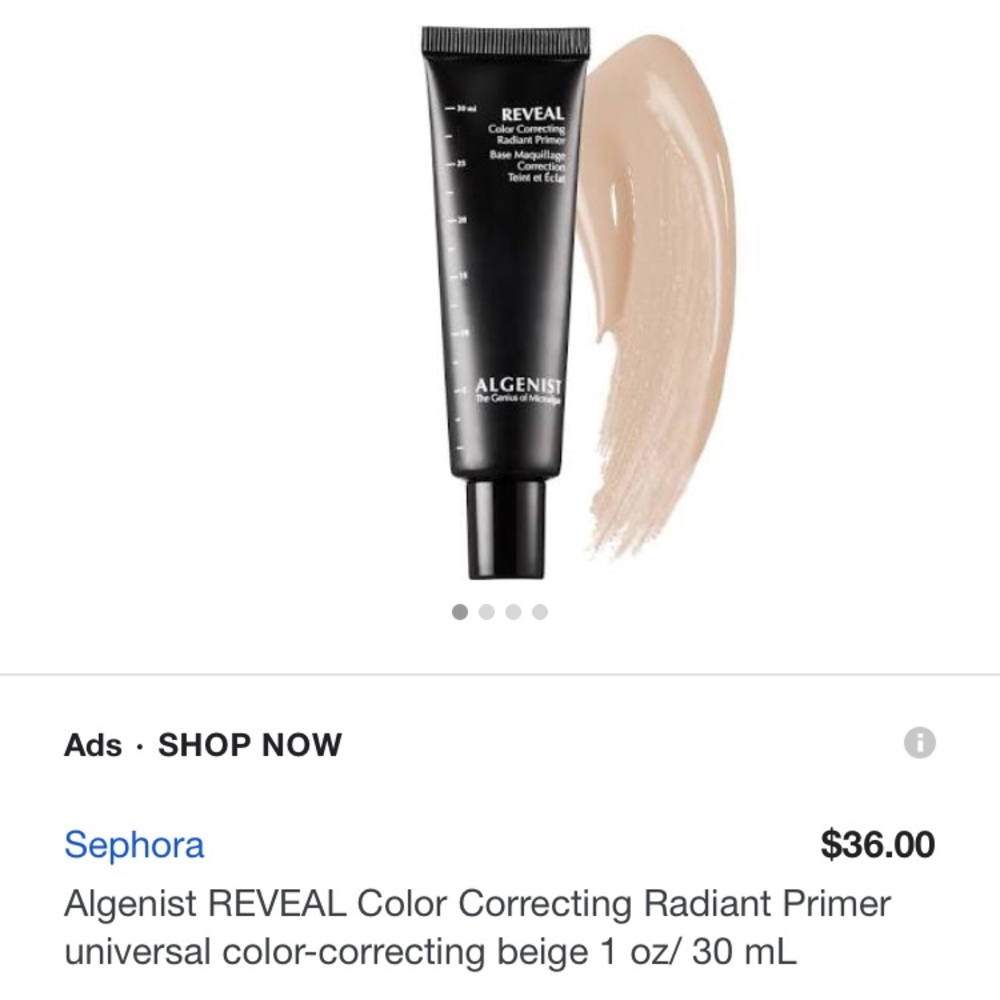 Algenist color correcting radiant primer